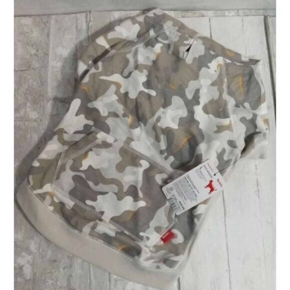 Dog Hoodie neutral Camo‎  sweater NWT Sz L